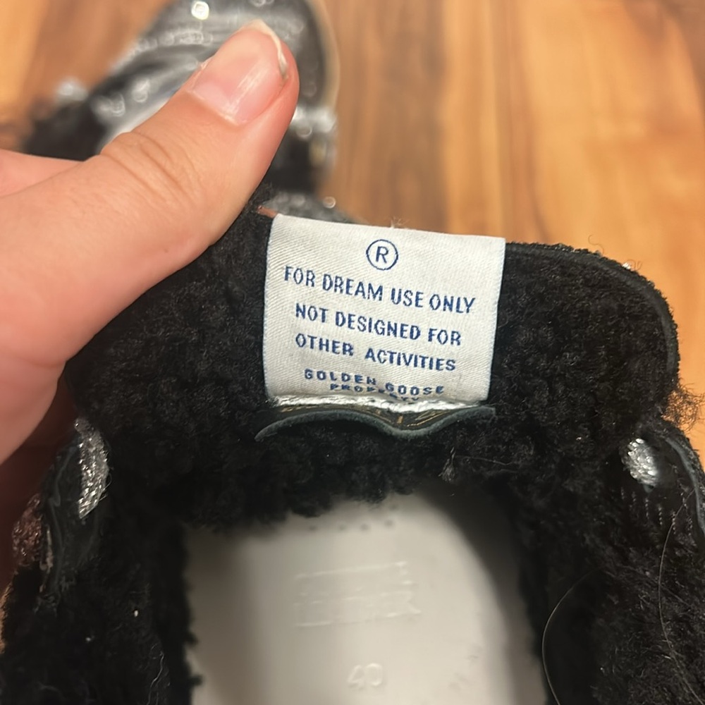 Golden Goose Black and Silver Glitter Sneakers - Picture 4 of 7